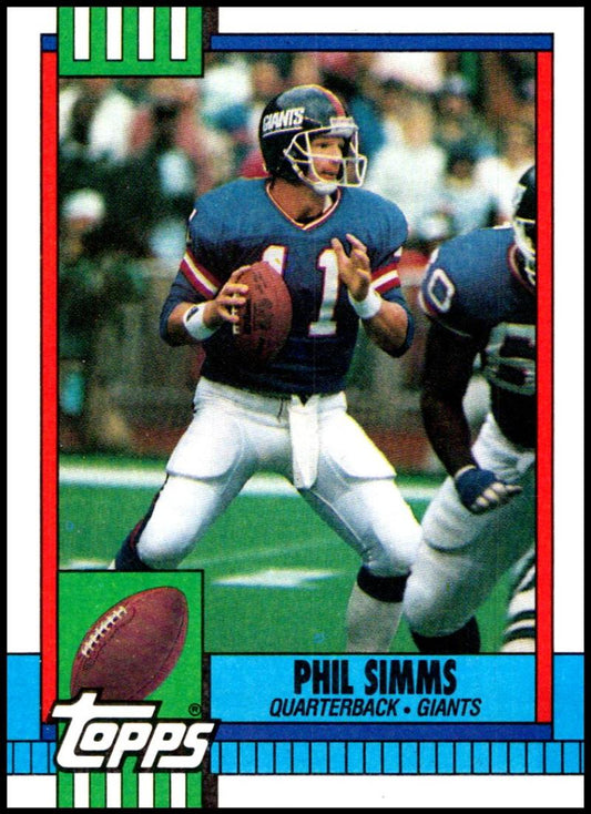 1990 Topps Football #51 Phil Simms  New York Giants  Image 1