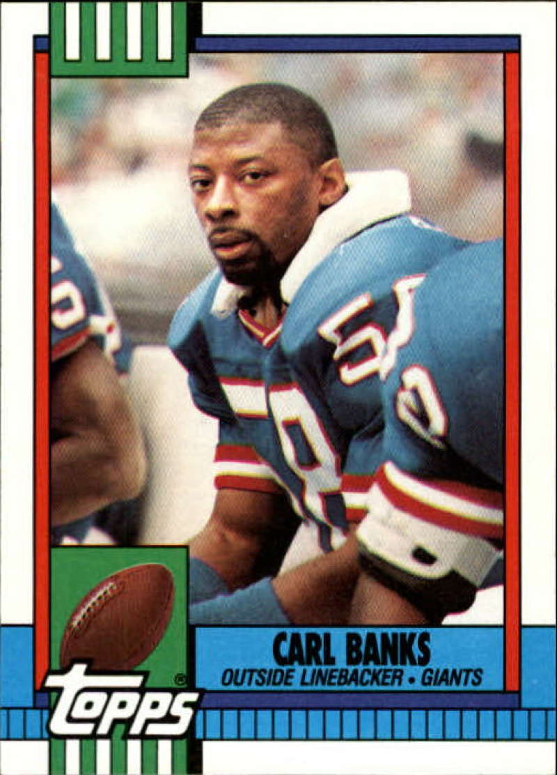 1990 Topps Football #53 Carl Banks New York Giants Image 1