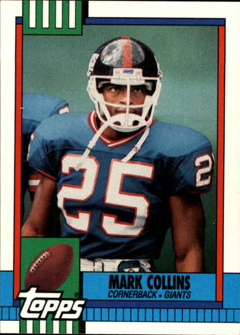 1990 Topps Football #56 Mark Collins New York Giants Image 1