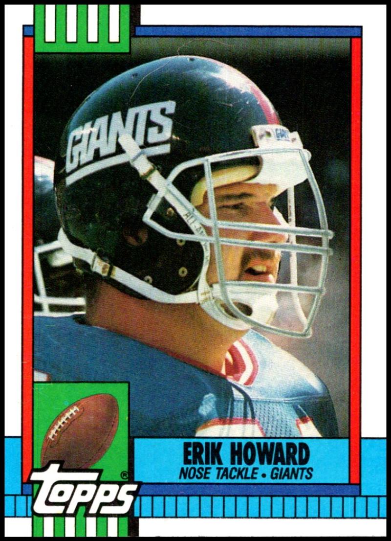 1990 Topps Football #57 Erik Howard New York Giants Image 1