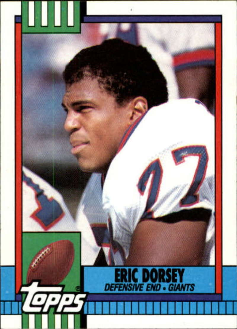 1990 Topps Football #58 Eric Dorsey RC Rookie New York Giants Image 1