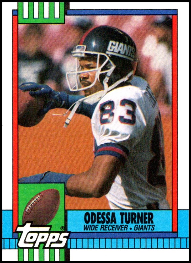 1990 Topps Football #61 Odessa Turner RC Rookie New York Giants Image 1