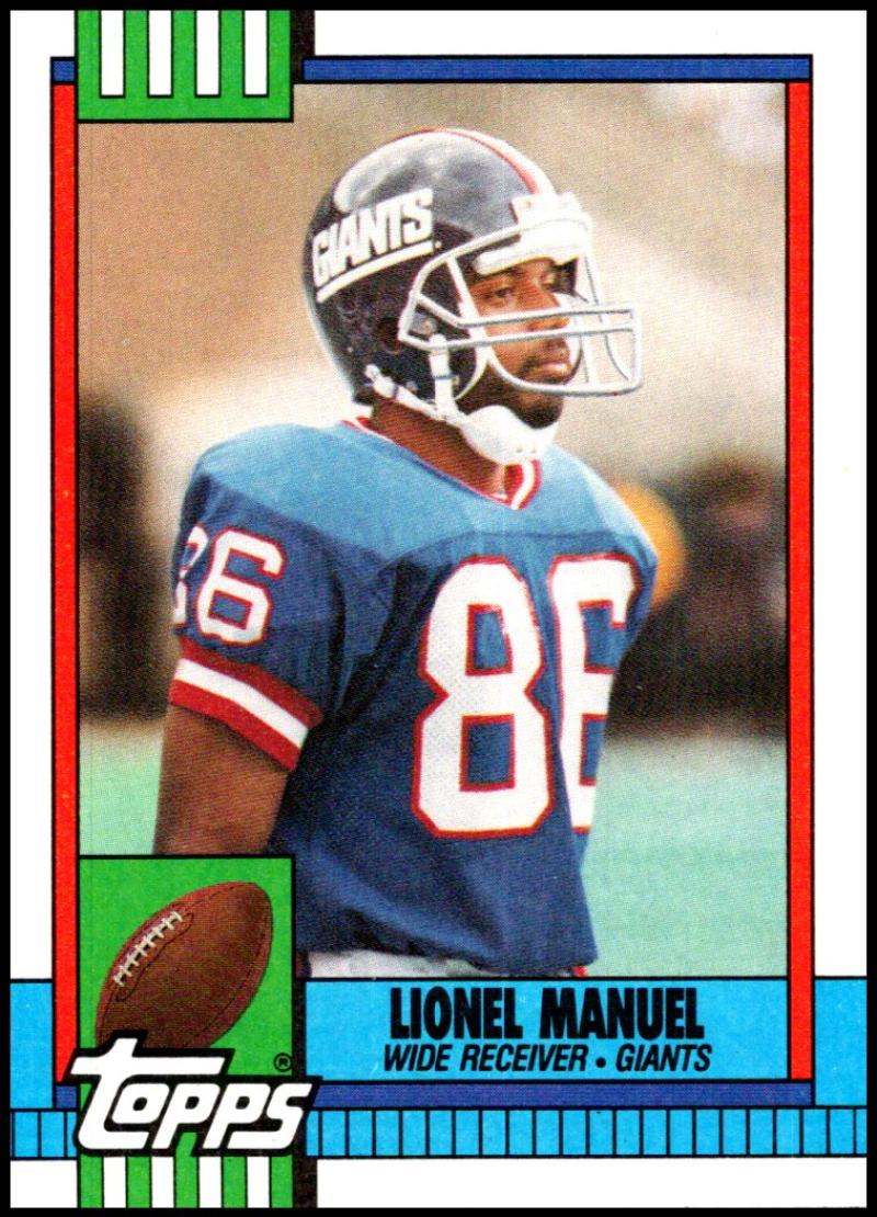 1990 Topps Football #64 Lionel Manuel New York Giants Image 1