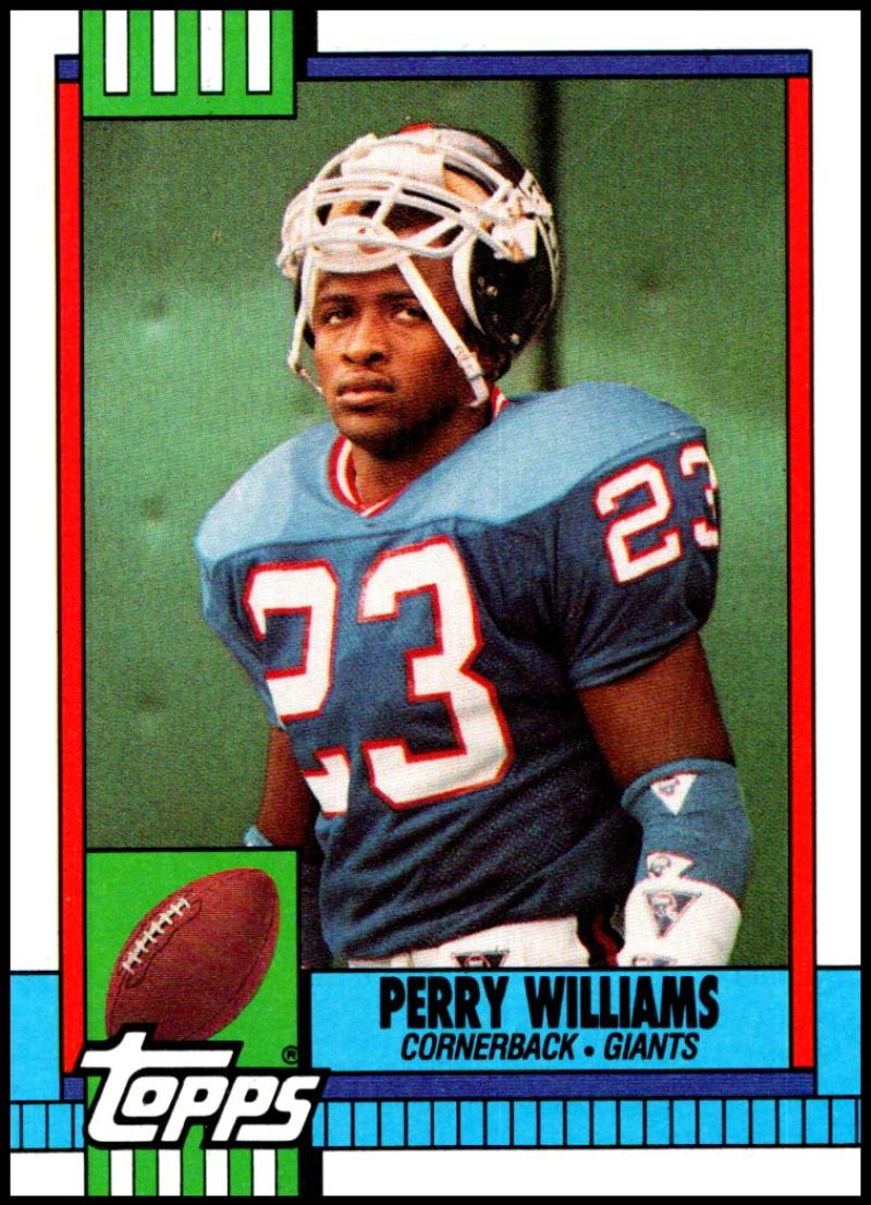 1990 Topps Football #66 Perry Williams New York Giants Image 1
