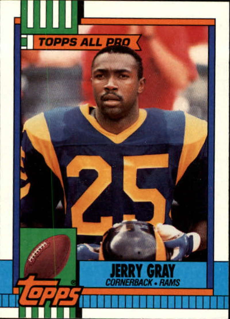 1990 Topps Football #71 Jerry Gray AP Los Angeles Rams Image 1