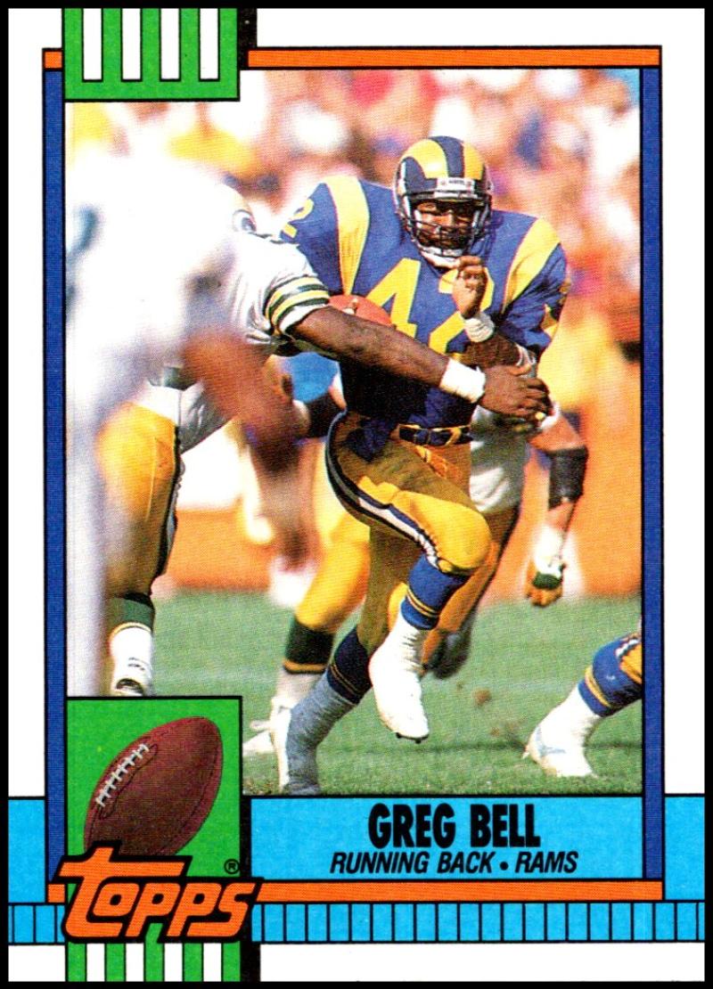 1990 Topps Football #77 Greg Bell Los Angeles Rams Image 1