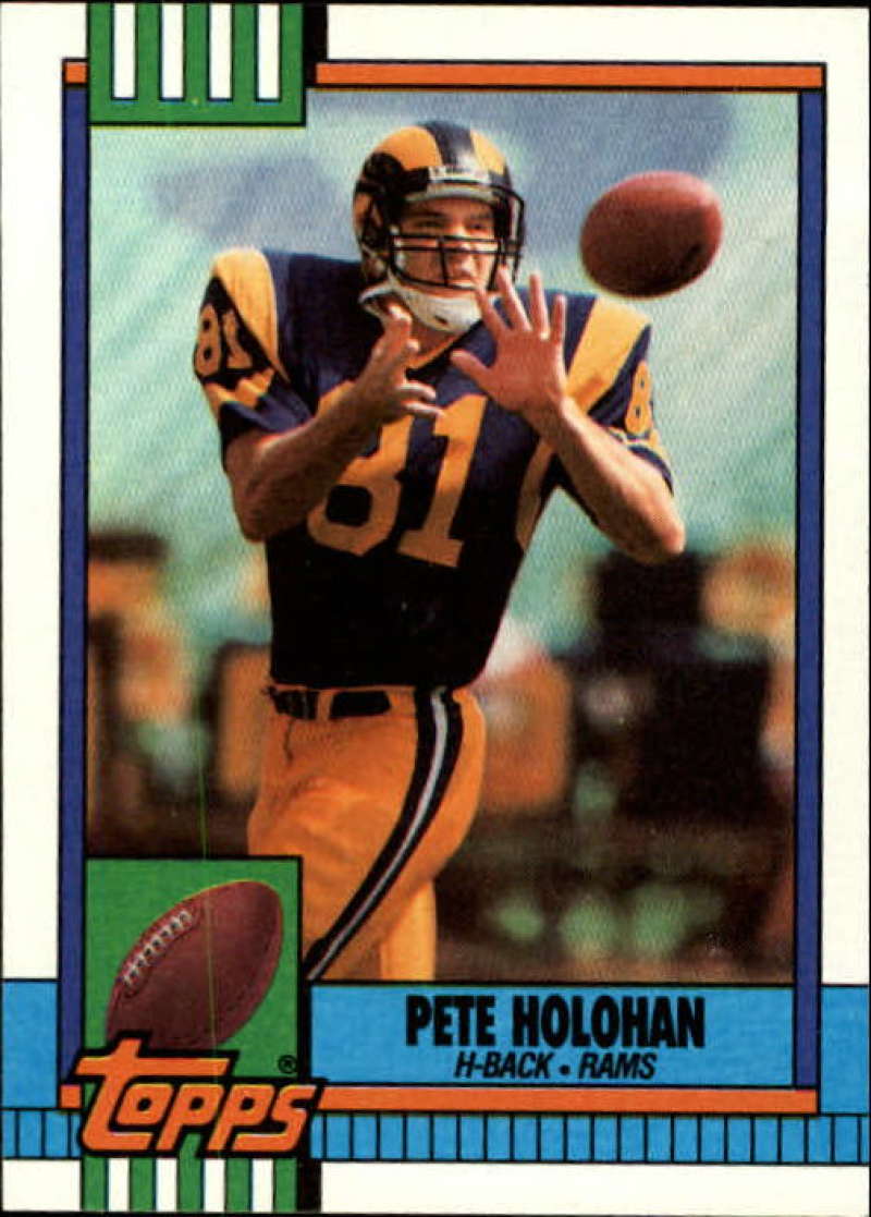 1990 Topps Football #78 Pete Holohan Los Angeles Rams Image 1