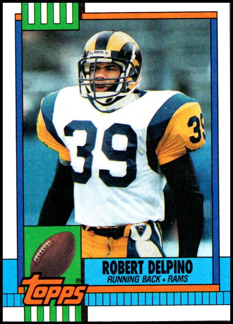 1990 Topps Football #79 Robert Delpino Los Angeles Rams Image 1
