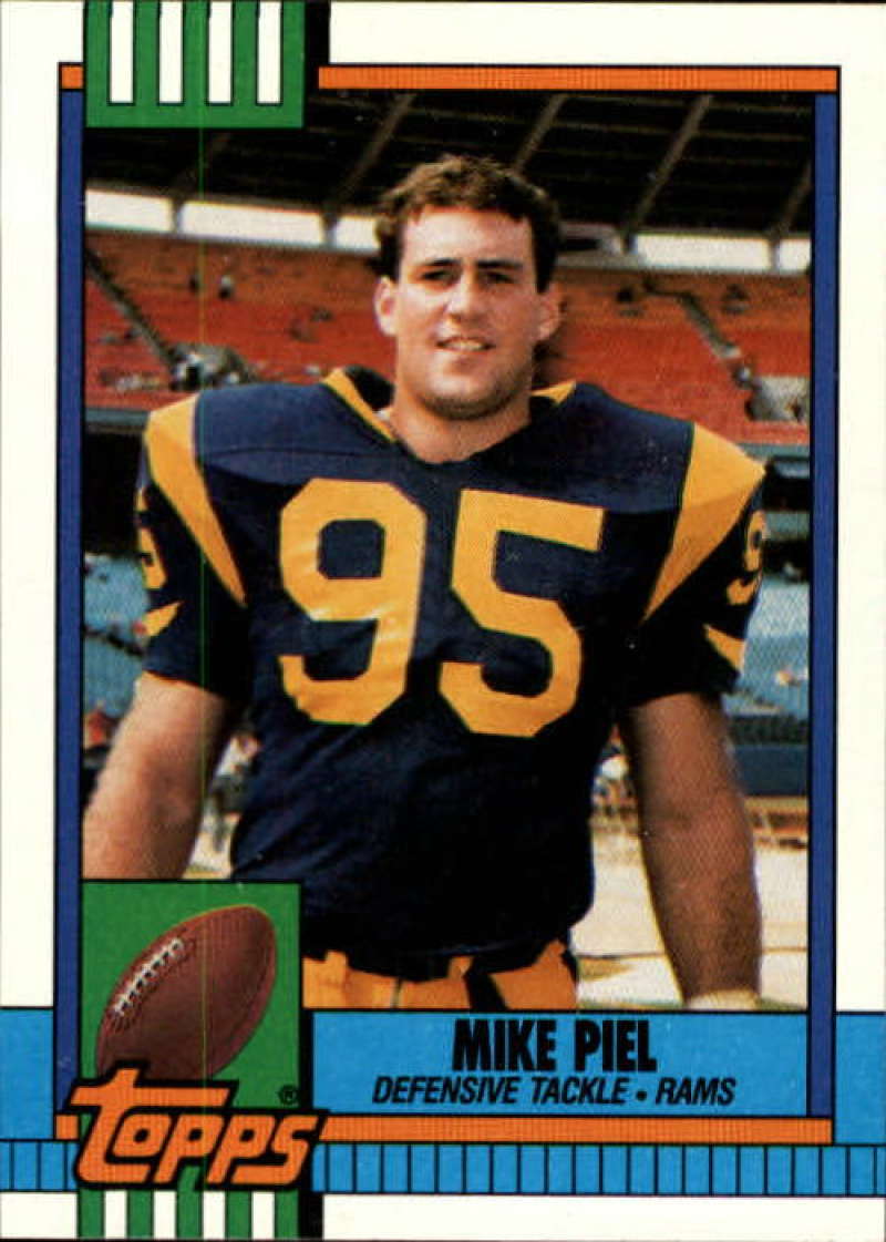 1990 Topps Football #81 Mike Piel RC Rookie Los Angeles Rams Image 1