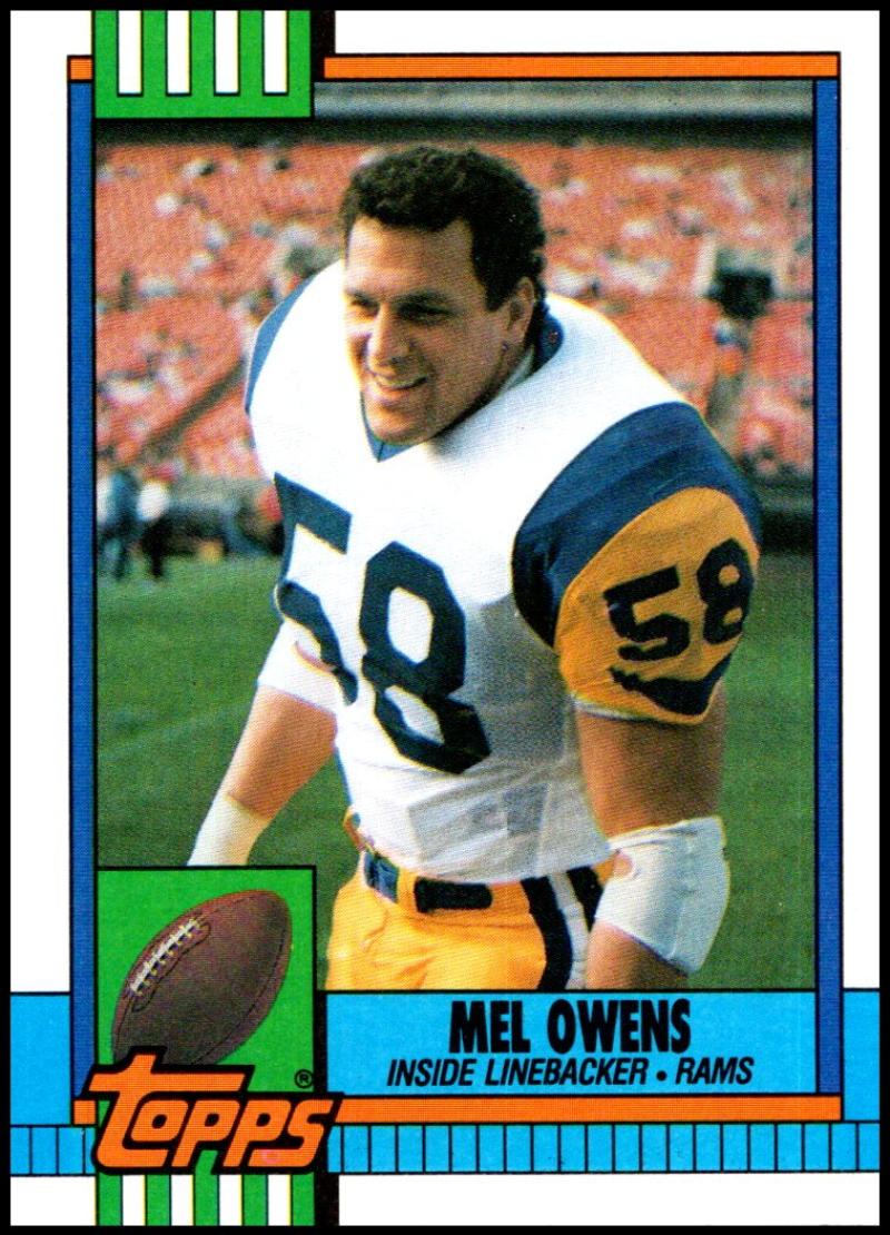 1990 Topps Football #82 Mel Owens Los Angeles Rams Image 1