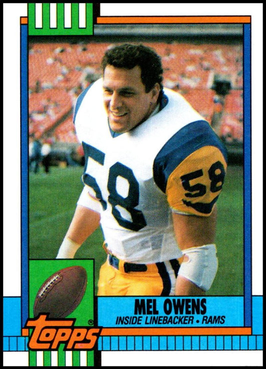 1990 Topps Football #82 Mel Owens  Los Angeles Rams  Image 1
