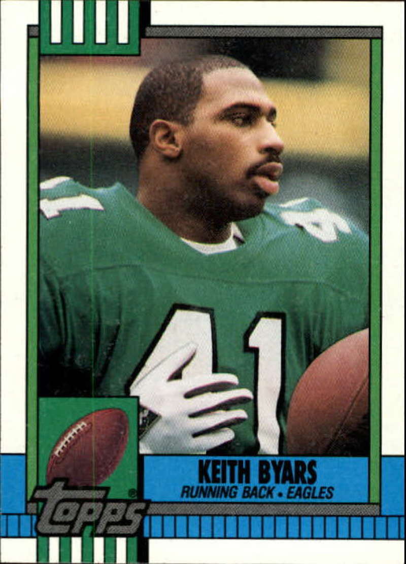1990 Topps Football #91 Keith Byars Philadelphia Eagles Image 1
