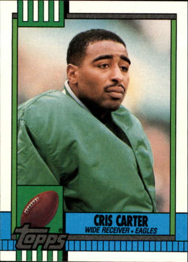 1990 Topps Football #92 Cris Carter Philadelphia Eagles Image 1