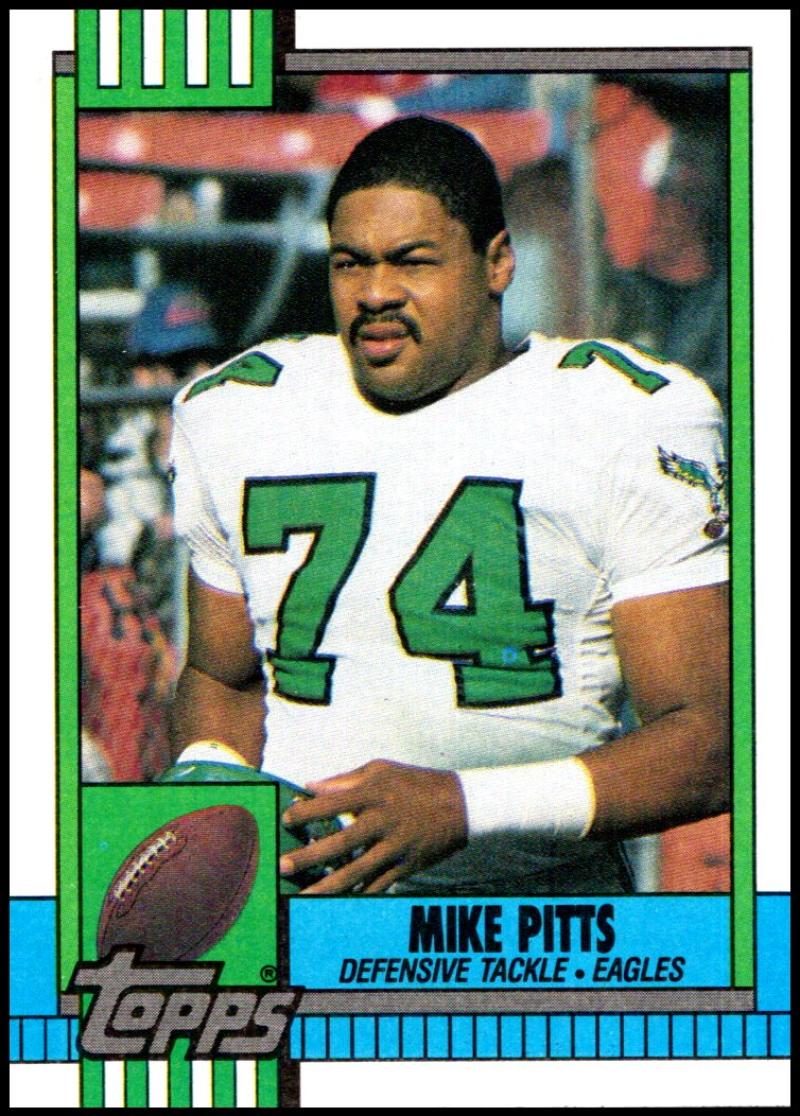 1990 Topps Football #97 Mike Pitts Philadelphia Eagles Image 1