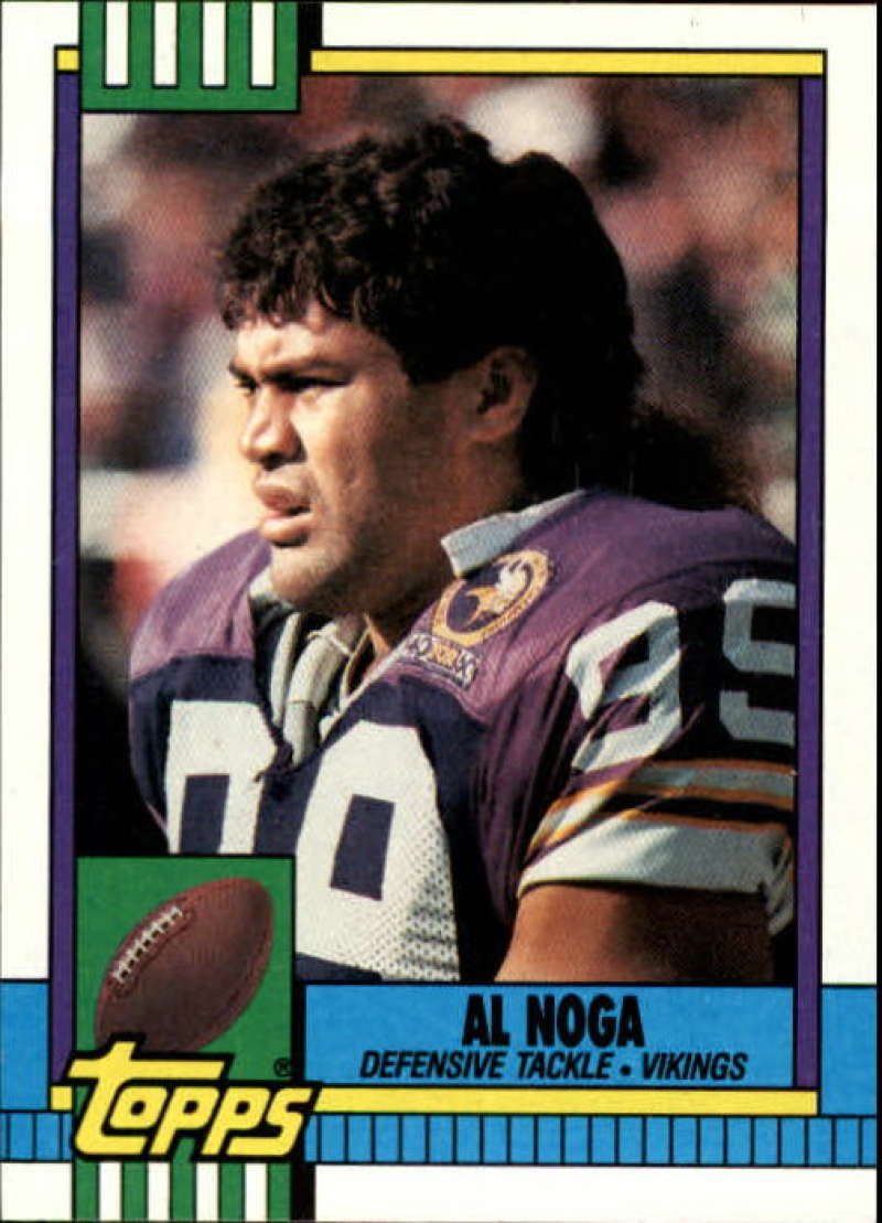 1990 Topps Football #106 Al Noga Minnesota Vikings Image 1