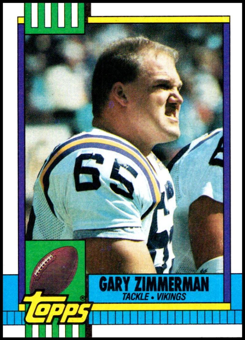 1990 Topps Football #107 Gary Zimmerman Minnesota Vikings Image 1