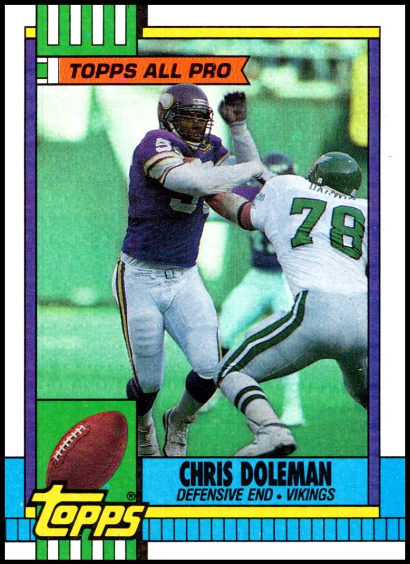 1990 Topps Football #108 Chris Doleman AP Minnesota Vikings Image 1