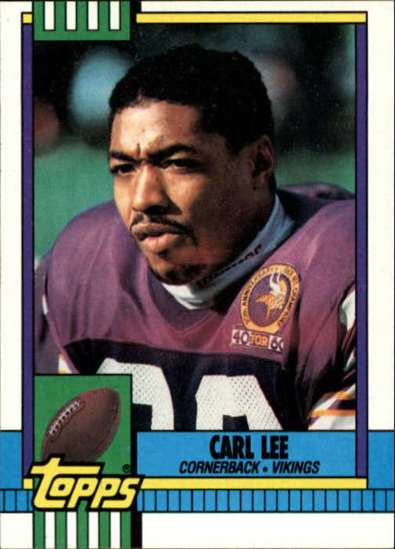 1990 Topps Football #110 Carl Lee Minnesota Vikings Image 1