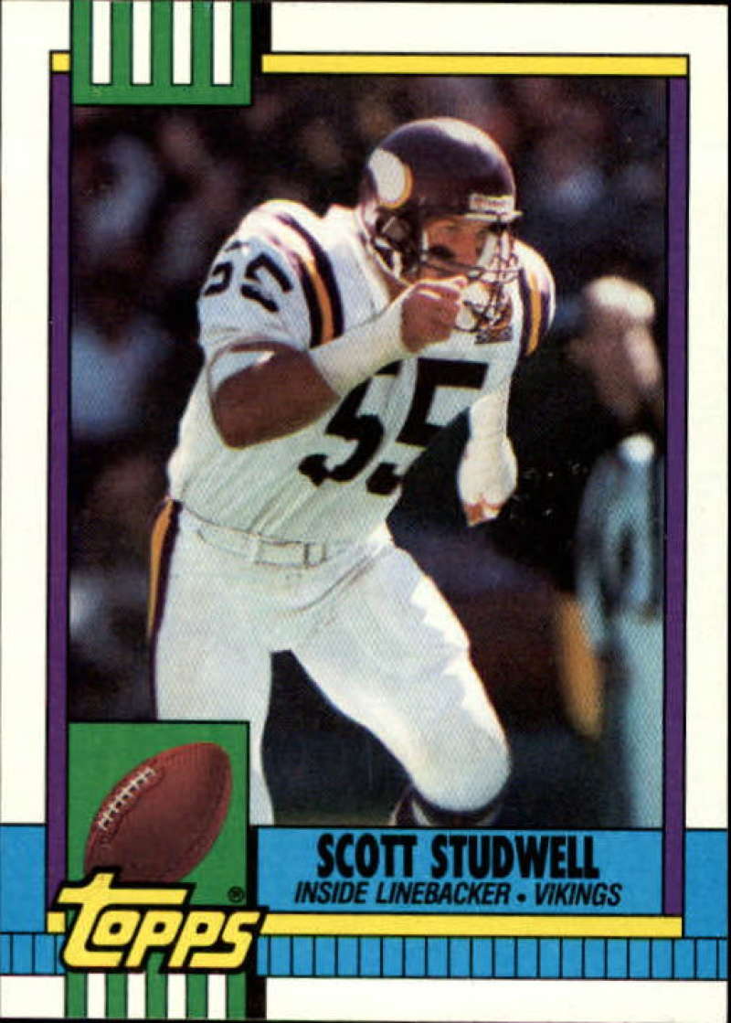 1990 Topps Football #119 Scott Studwell Minnesota Vikings Image 1
