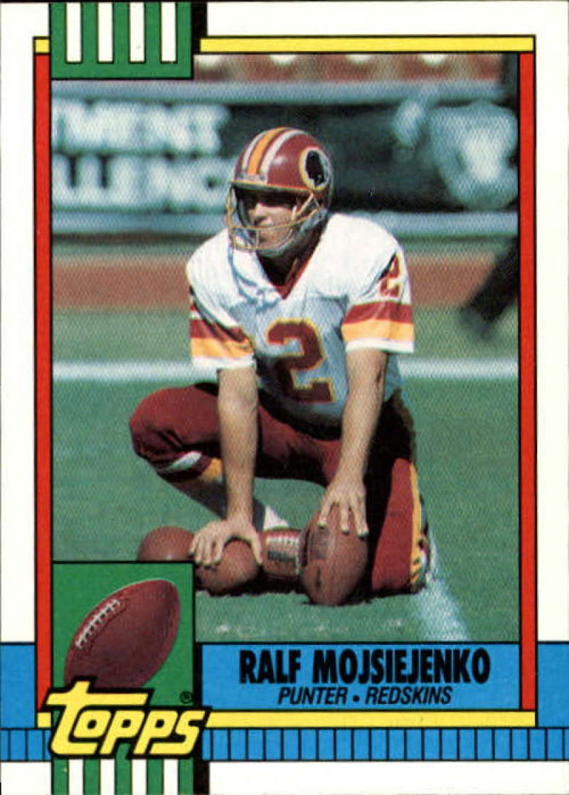 1990 Topps Football #120 Ralf Mojsiejenko Washington Redskins Image 1
