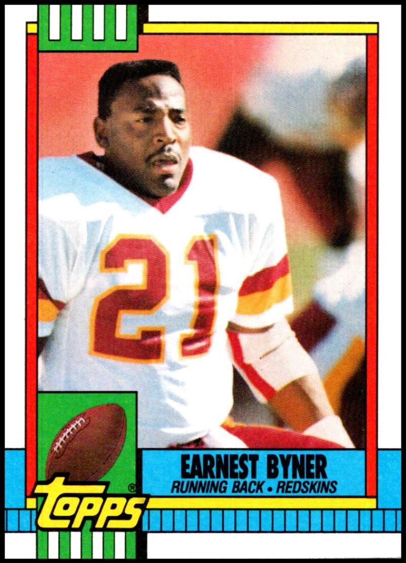 1990 Topps Football #121 Earnest Byner Washington Redskins Image 1