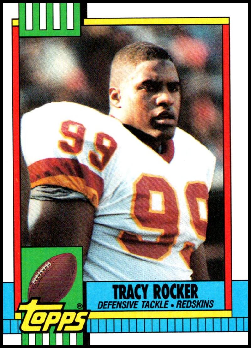 1990 Topps Football #123 Tracy Rocker Washington Redskins Image 1