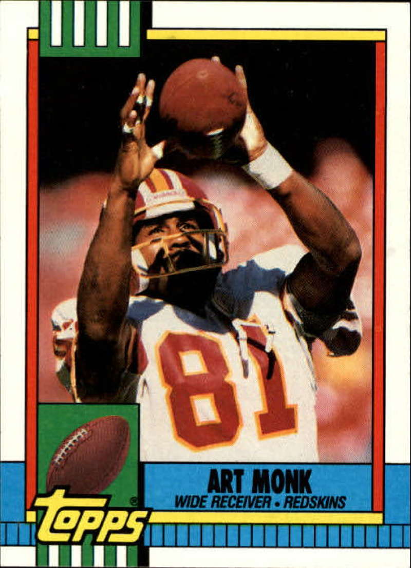1990 Topps Football #126 Art Monk Washington Redskins Image 1