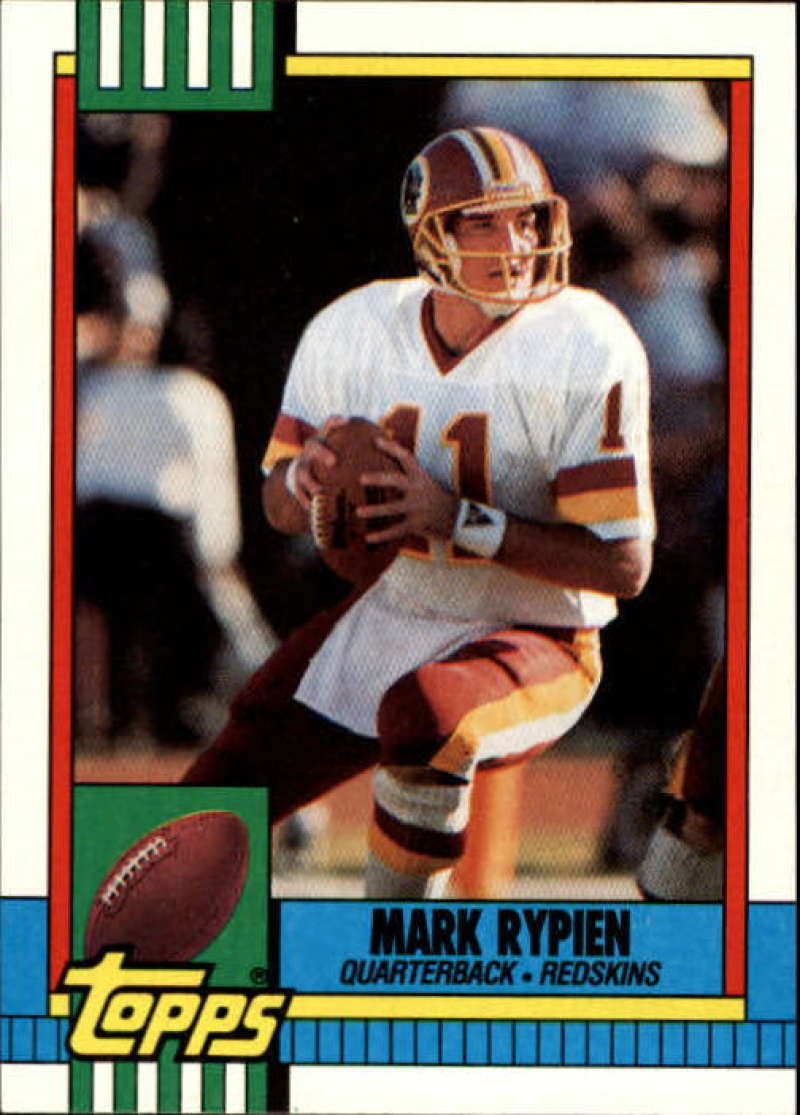 1990 Topps Football #133 Mark Rypien Washington Redskins Image 1