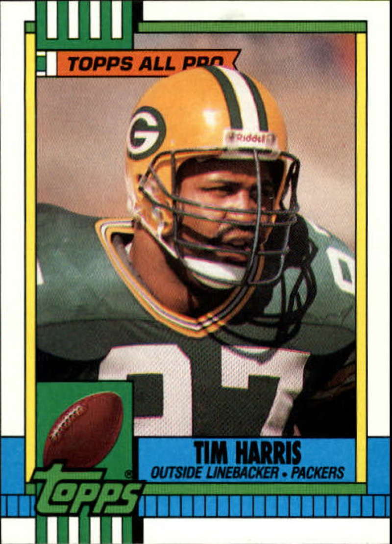 1990 Topps Football #141 Tim Harris AP Green Bay Packers Image 1