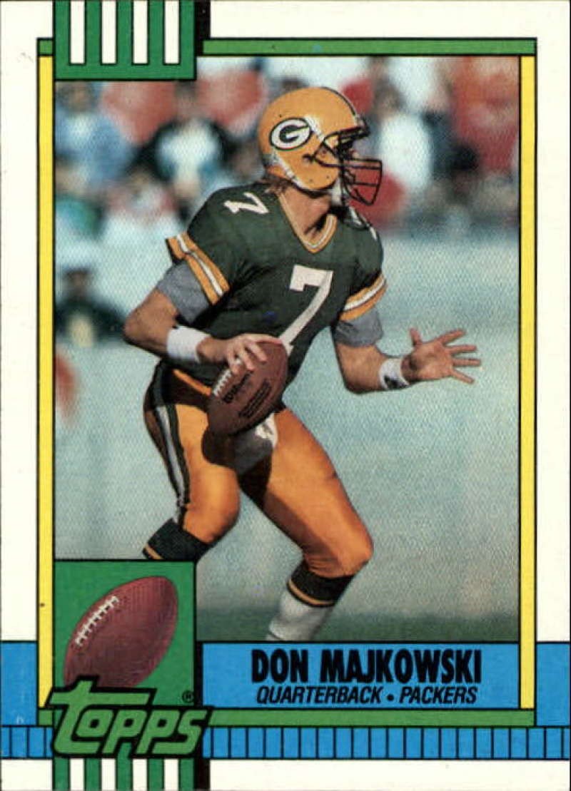 1990 Topps Football #142 Don Majkowski Green Bay Packers Image 1