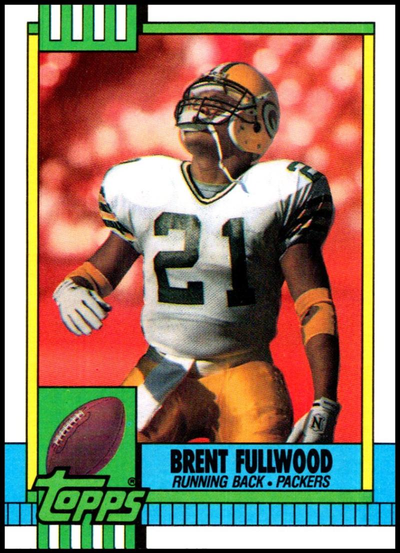 1990 Topps Football #145 Brent Fullwood Green Bay Packers Image 1