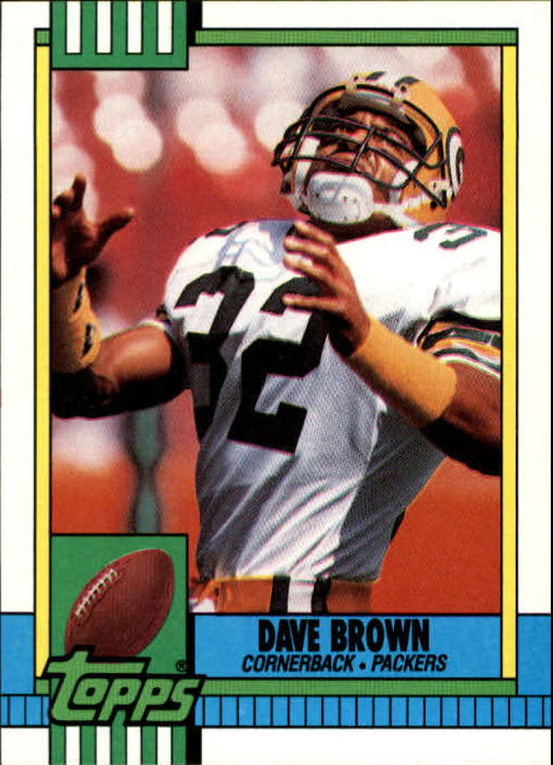 1990 Topps Football #150 Dave Brown Green Bay Packers Image 1