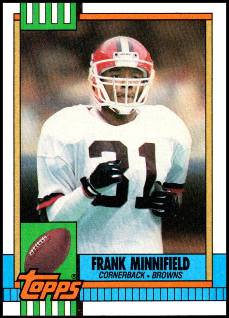 1990 Topps Football #159 Frank Minnifield Cleveland Browns Image 1
