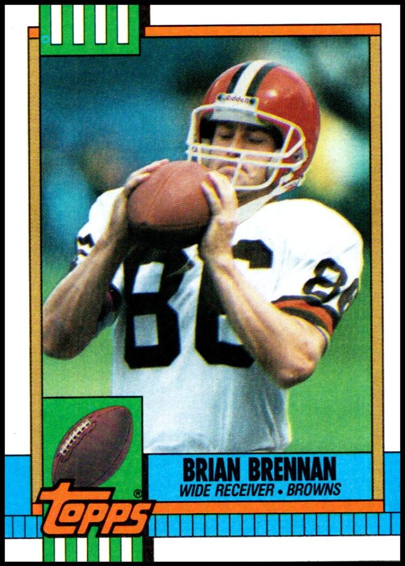 1990 Topps Football #160 Brian Brennan Cleveland Browns Image 1