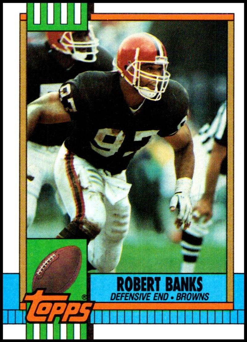 1990 Topps Football #162 Robert Banks Cleveland Browns Image 1