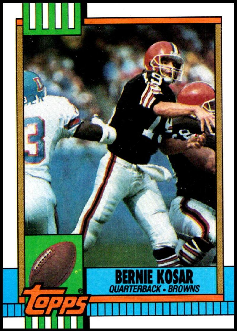 1990 Topps Football #163 Bernie Kosar Cleveland Browns Image 1