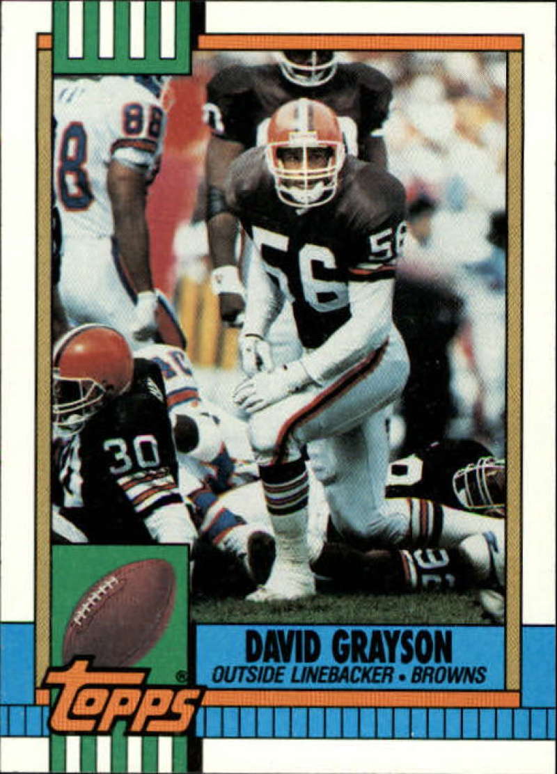 1990 Topps Football #164 David Grayson Cleveland Browns Image 1