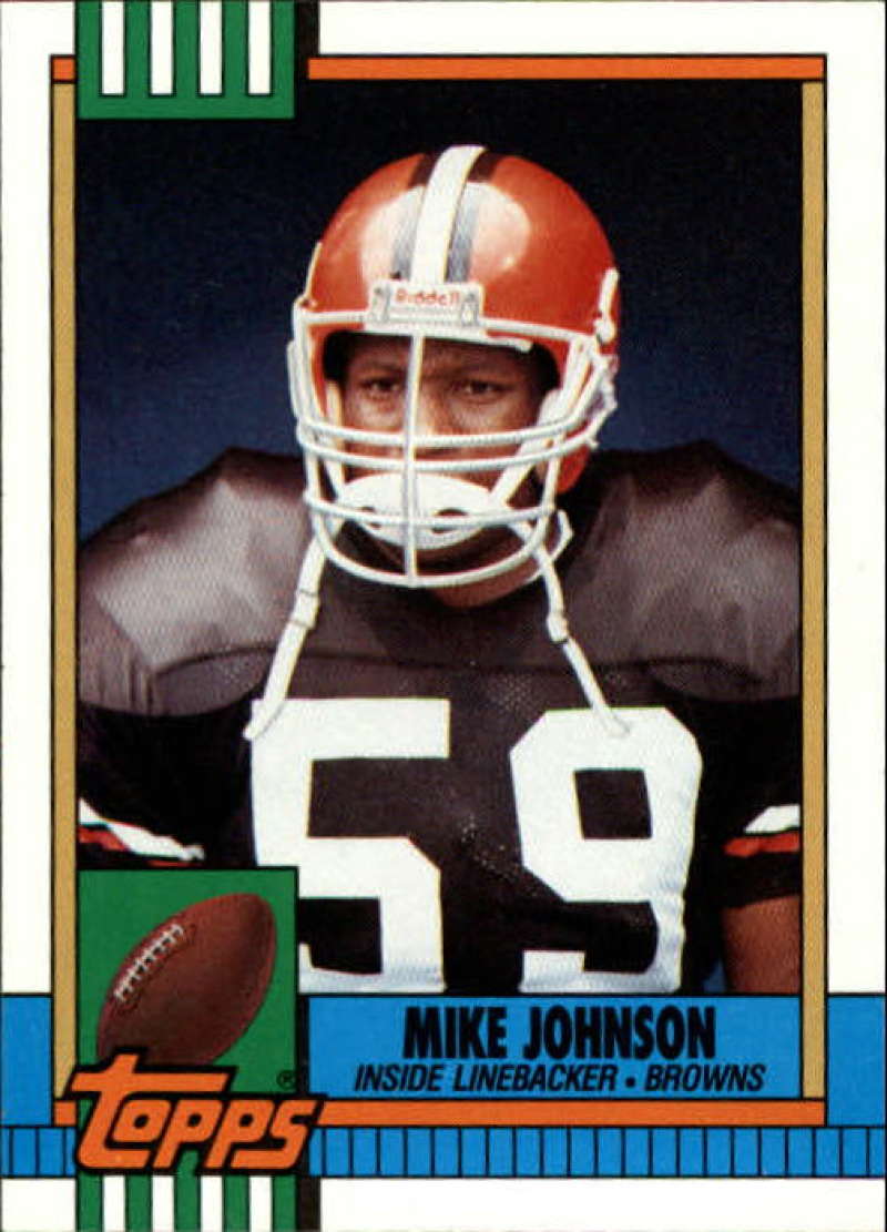 1990 Topps Football #166 Mike Johnson Cleveland Browns Image 1
