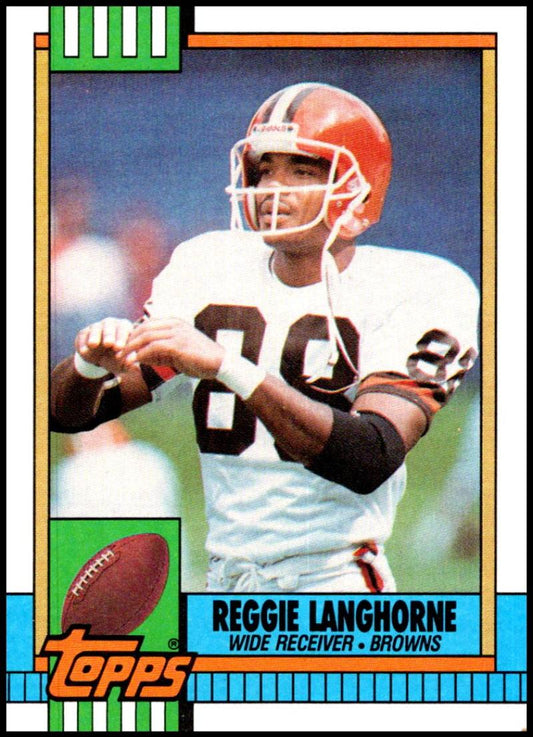 1990 Topps Football #171 Reggie Langhorne  Cleveland Browns  Image 1