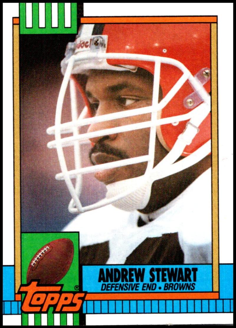 1990 Topps Football #173 Andrew Stewart Cleveland Browns Image 1