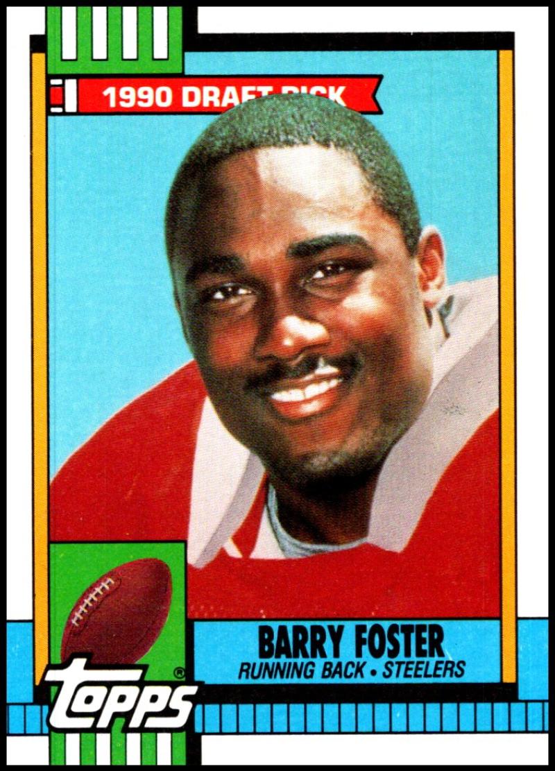 1990 Topps Football #174 Barry Foster RC Rookie Pittsburgh Steelers Image 1