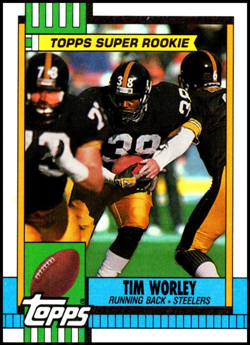 1990 Topps Football #175 Tim Worley Pittsburgh Steelers Image 1