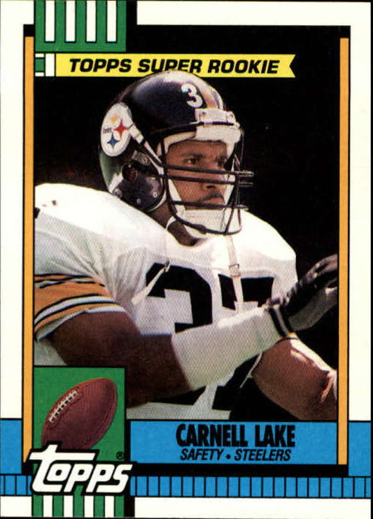 1990 Topps Football #177 Carnell Lake  Pittsburgh Steelers  Image 1