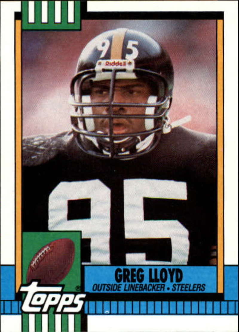 1990 Topps Football #178 Greg Lloyd Pittsburgh Steelers Image 1
