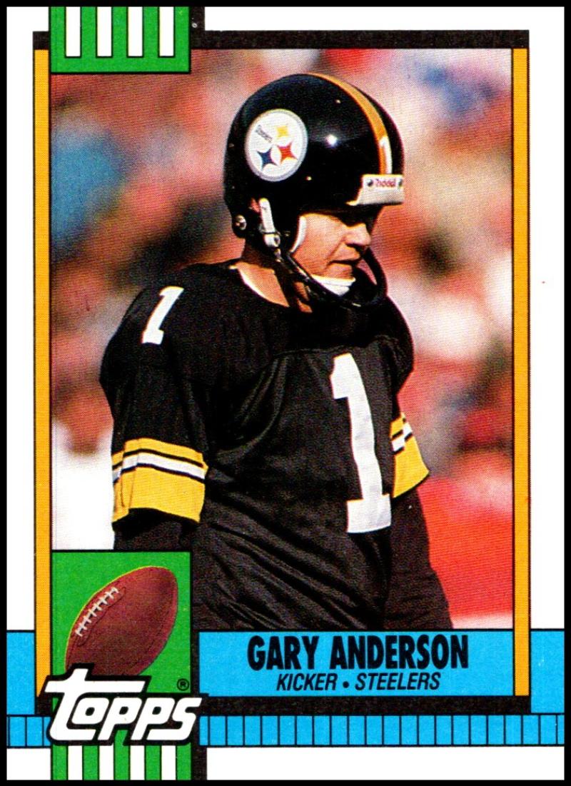 1990 Topps Football #182 Gary Anderson Pittsburgh Steelers Image 1