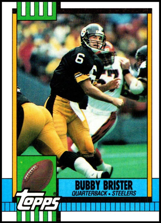 1990 Topps Football #183 Bubby Brister  Pittsburgh Steelers  Image 1