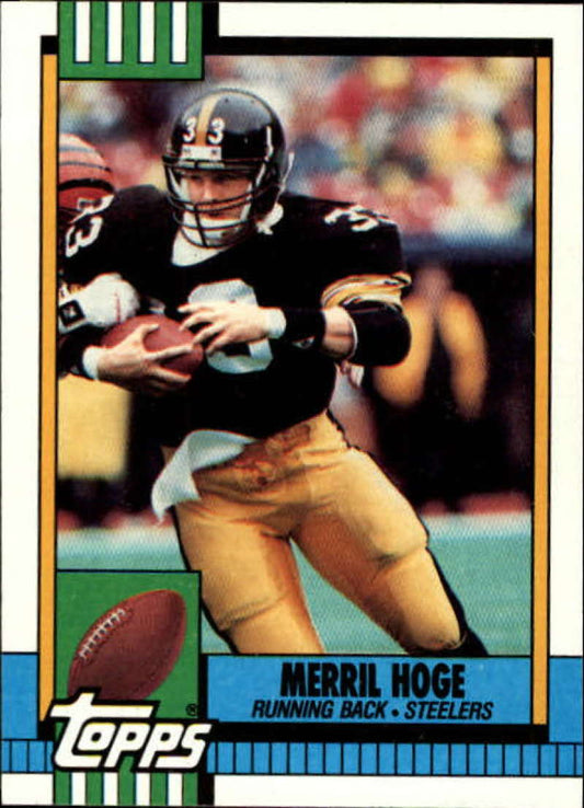 1990 Topps Football #185 Merril Hoge  Pittsburgh Steelers  Image 1