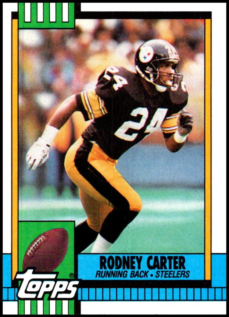 1990 Topps Football #188 Rodney Carter Pittsburgh Steelers Image 1