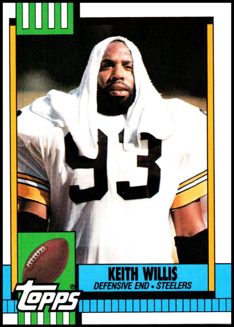 1990 Topps Football #190 Keith Willis Pittsburgh Steelers Image 1