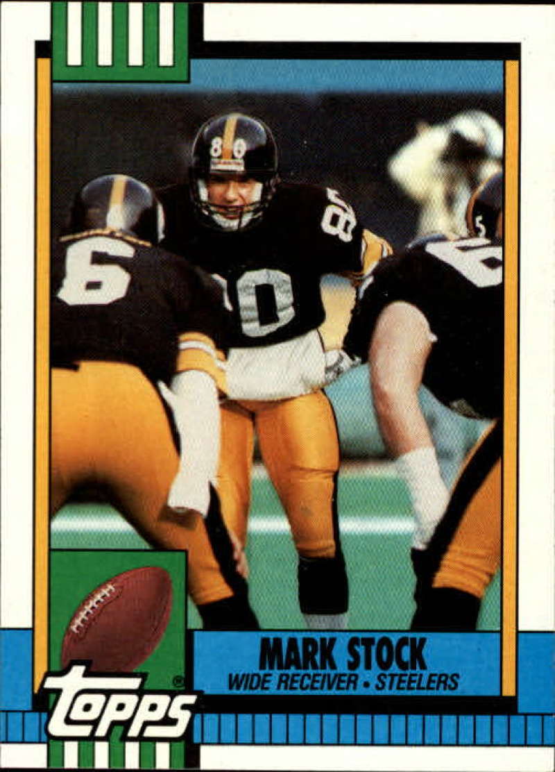 1990 Topps Football #192 Mark Stock Pittsburgh Steelers Image 1